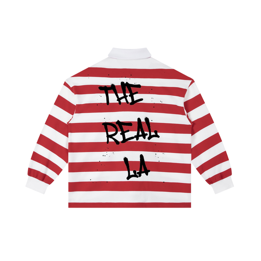 Color Block Stripe Polo Shirt