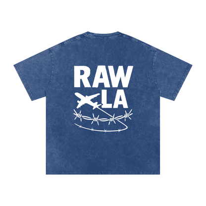 Snow Washed Oversized Cotton T-Shirt