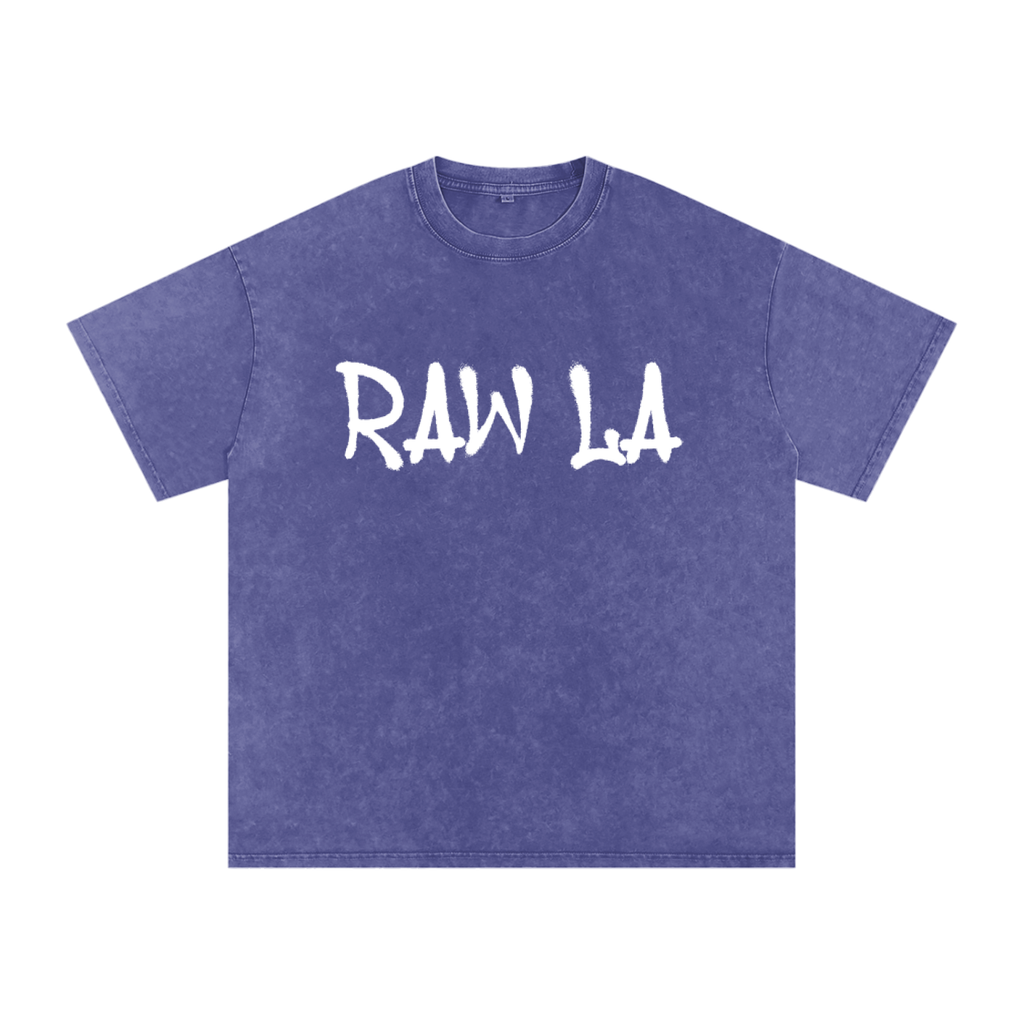 Snow Washed Oversized Cotton T-Shirt