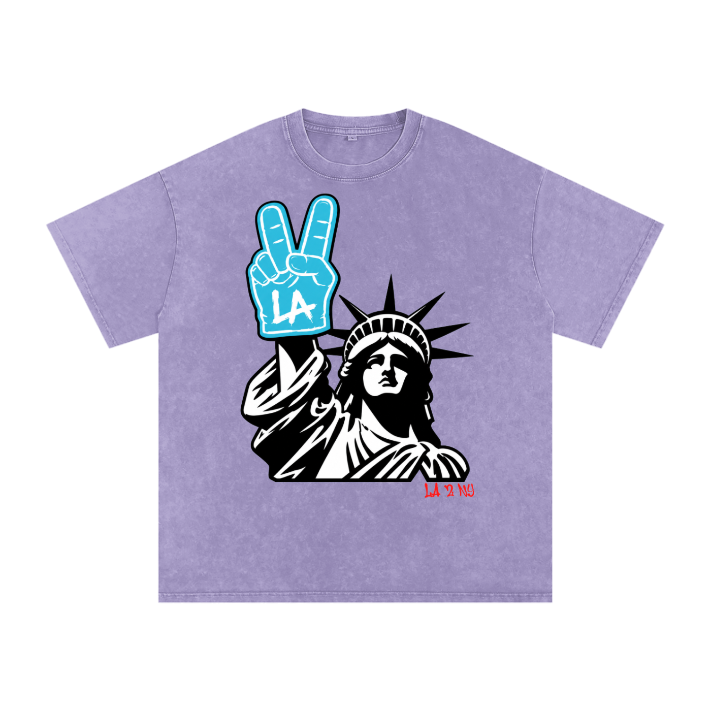 Snow Washed Oversized Cotton T-Shirt