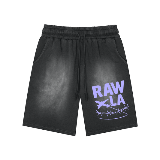 RAW LA Washed Shorts Purple