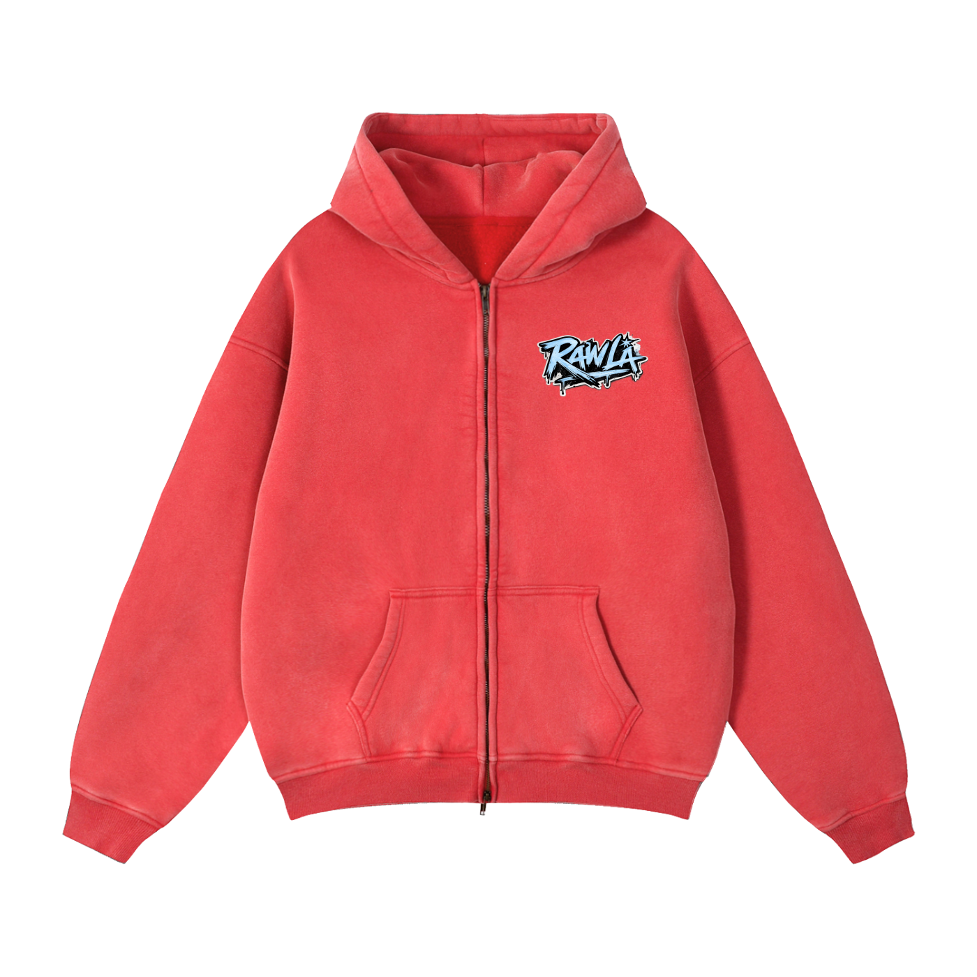 Zip-Through Boxy Fleece Hoodie
