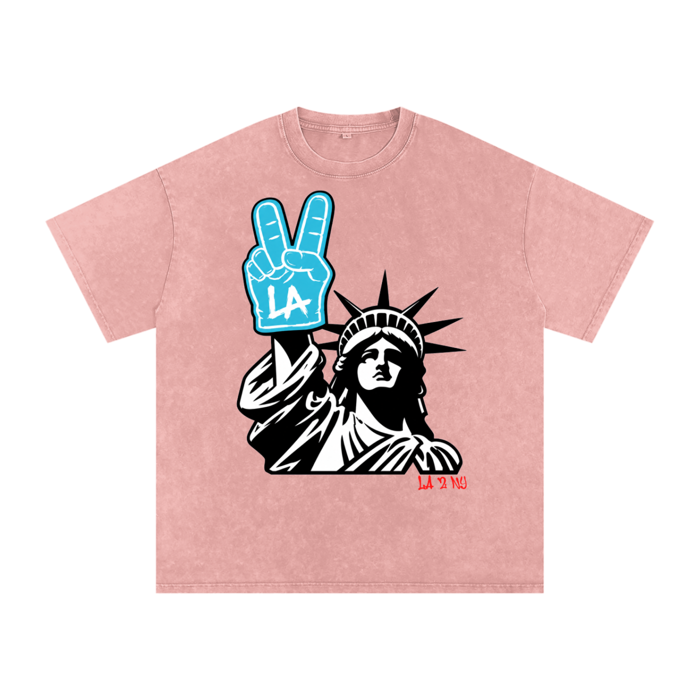 Snow Washed Oversized Cotton T-Shirt