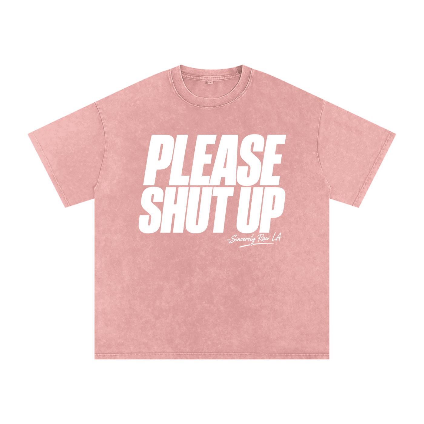 Snow Washed Oversized Cotton T-Shirt