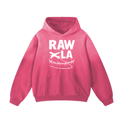 Raw LA Oversized Hoodie B&W