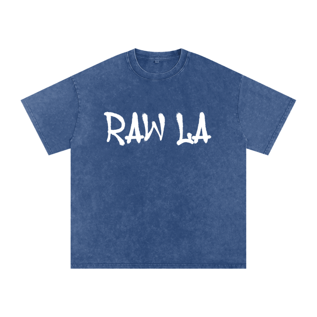 Snow Washed Oversized Cotton T-Shirt