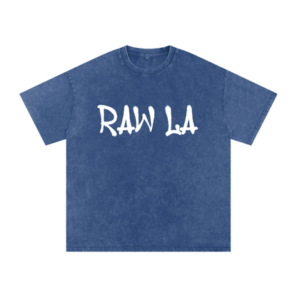 Snow Washed Oversized Cotton T-Shirt