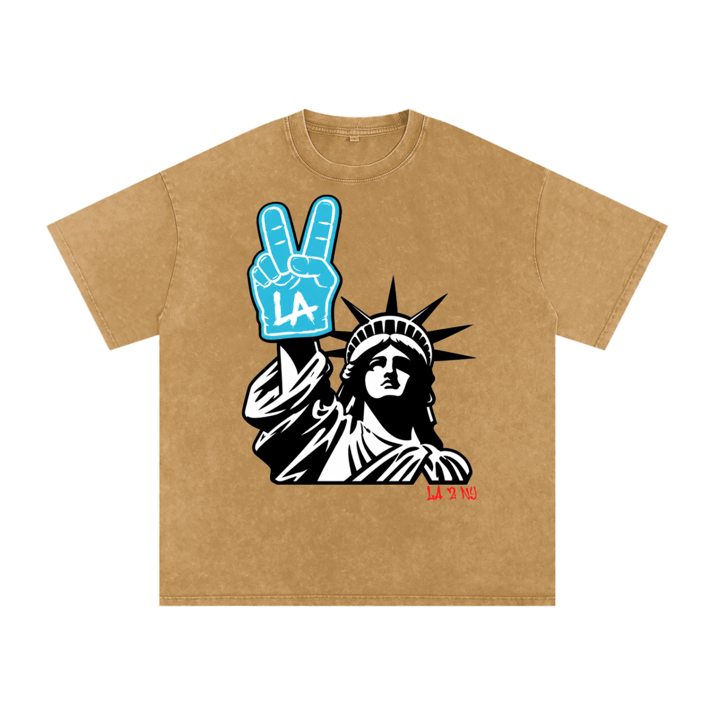 Snow Washed Oversized Cotton T-Shirt