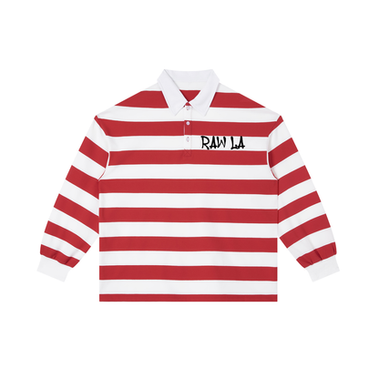 Color Block Stripe Polo Shirt