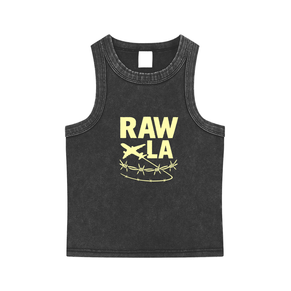 Cropped Tank Top Yellow