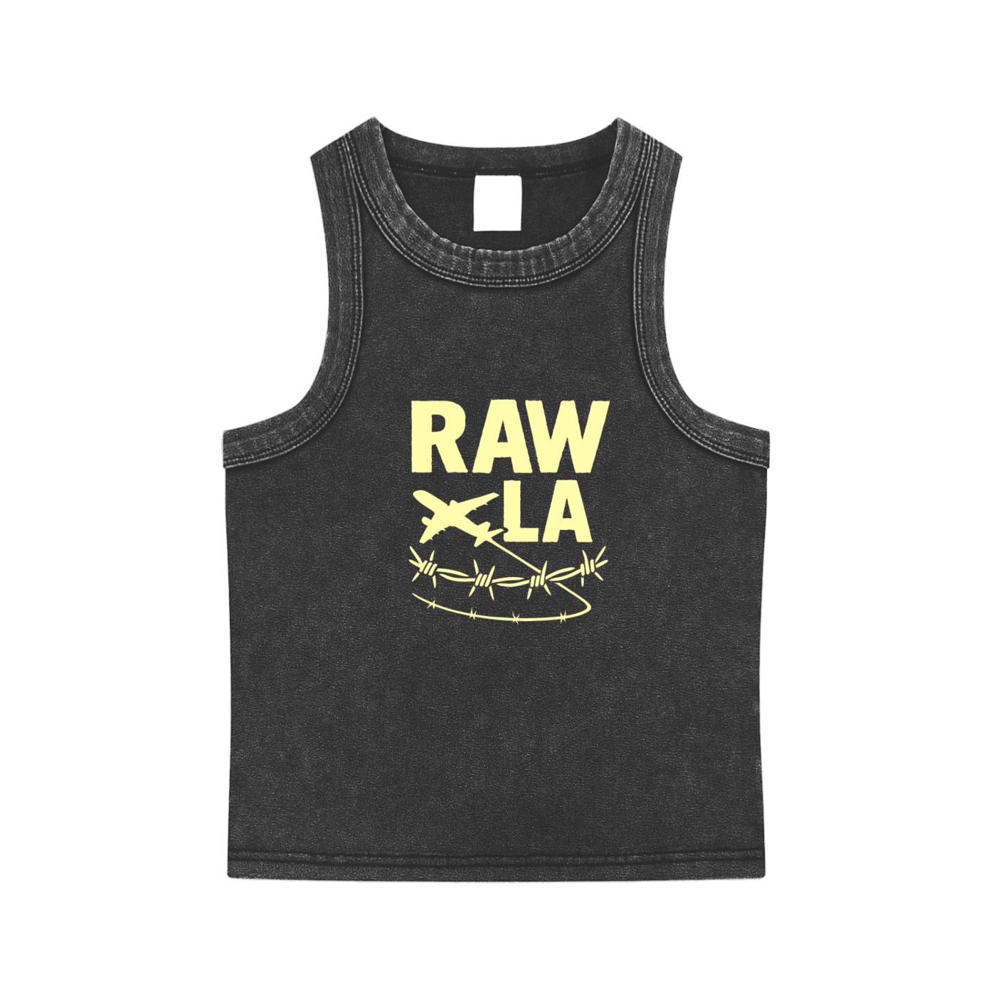 Cropped Tank Top Yellow