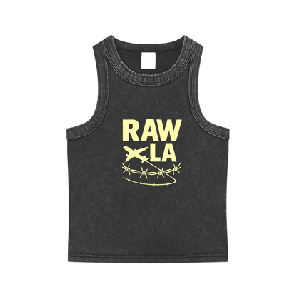 Cropped Tank Top Yellow