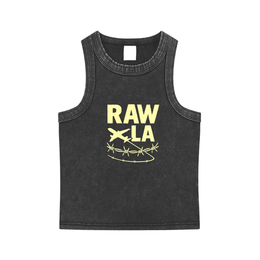 Cropped Tank Top Yellow