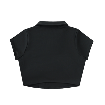 Collared Crop Top