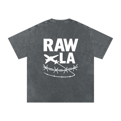 Snow Washed Oversized Cotton T-Shirt