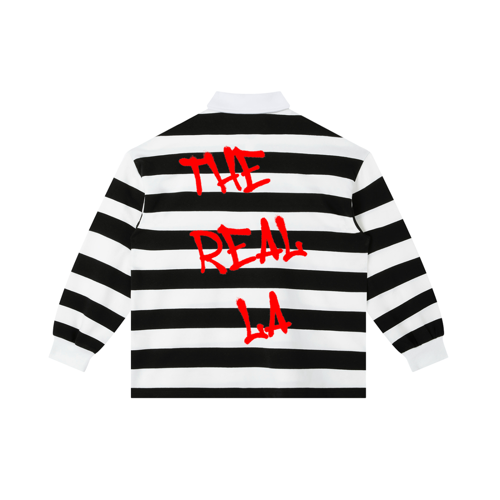 Color Block Stripe Polo Shirt