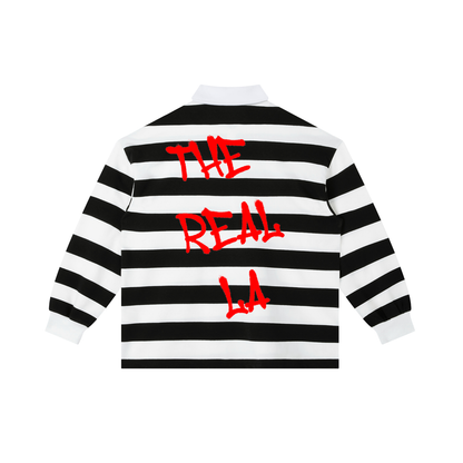 Color Block Stripe Polo Shirt