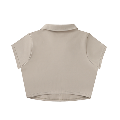Collared Crop Top