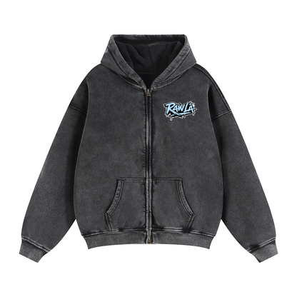 Zip-Through Boxy Fleece Hoodie