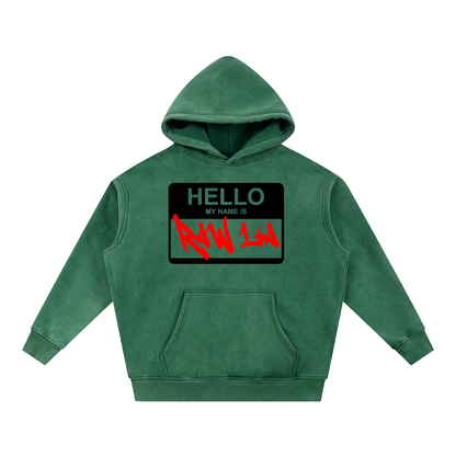 Snow Wash Fleece Oversize Hoodie