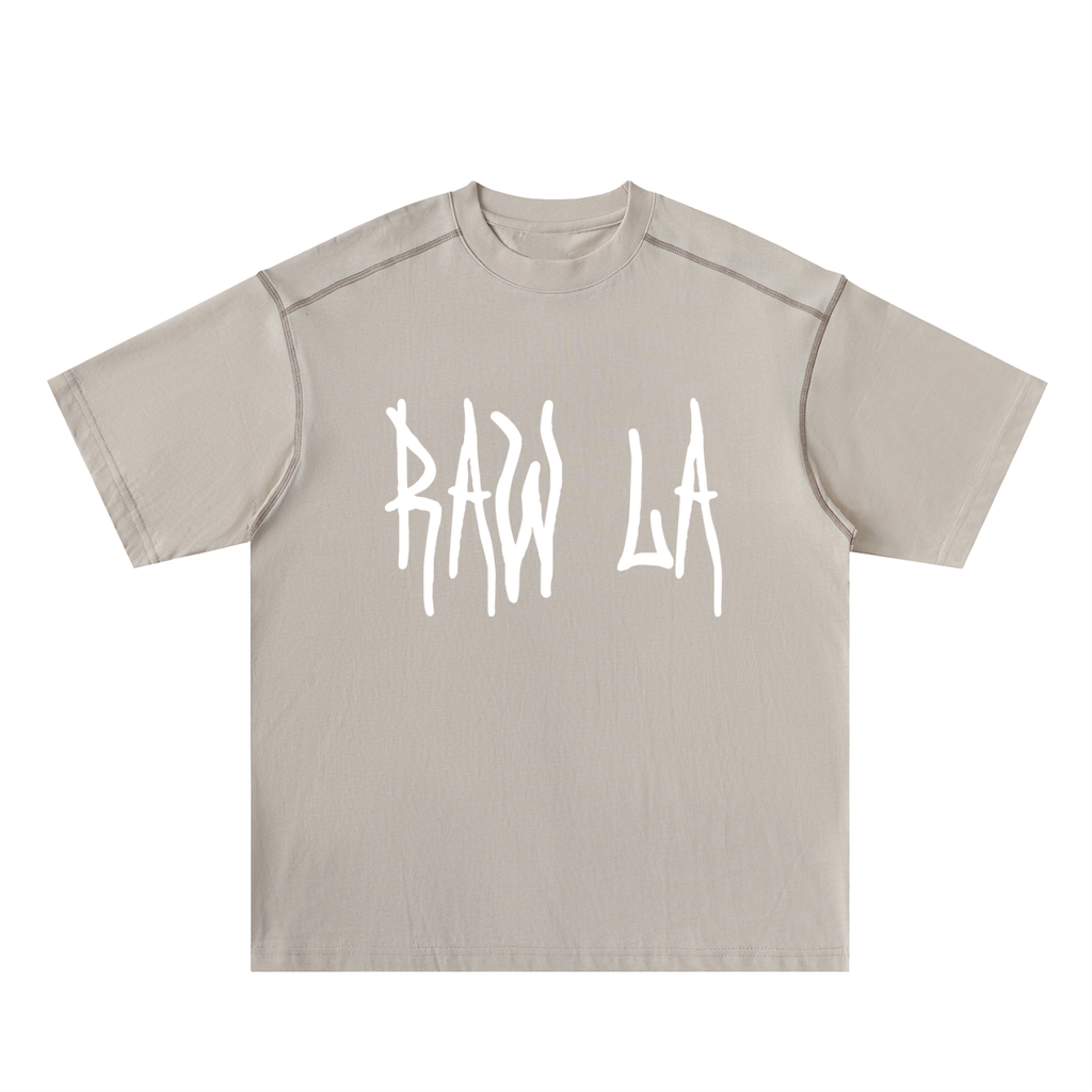 Oversized Contrast-Stitched Cotton Tee