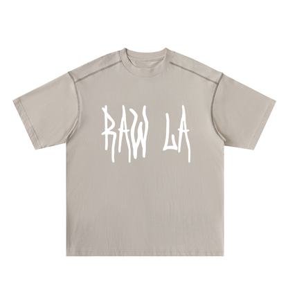 Oversized Contrast-Stitched Cotton Tee
