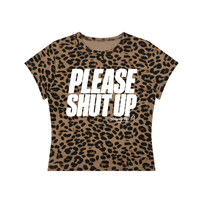 Women’s Leopard Print Crop T-Shirt