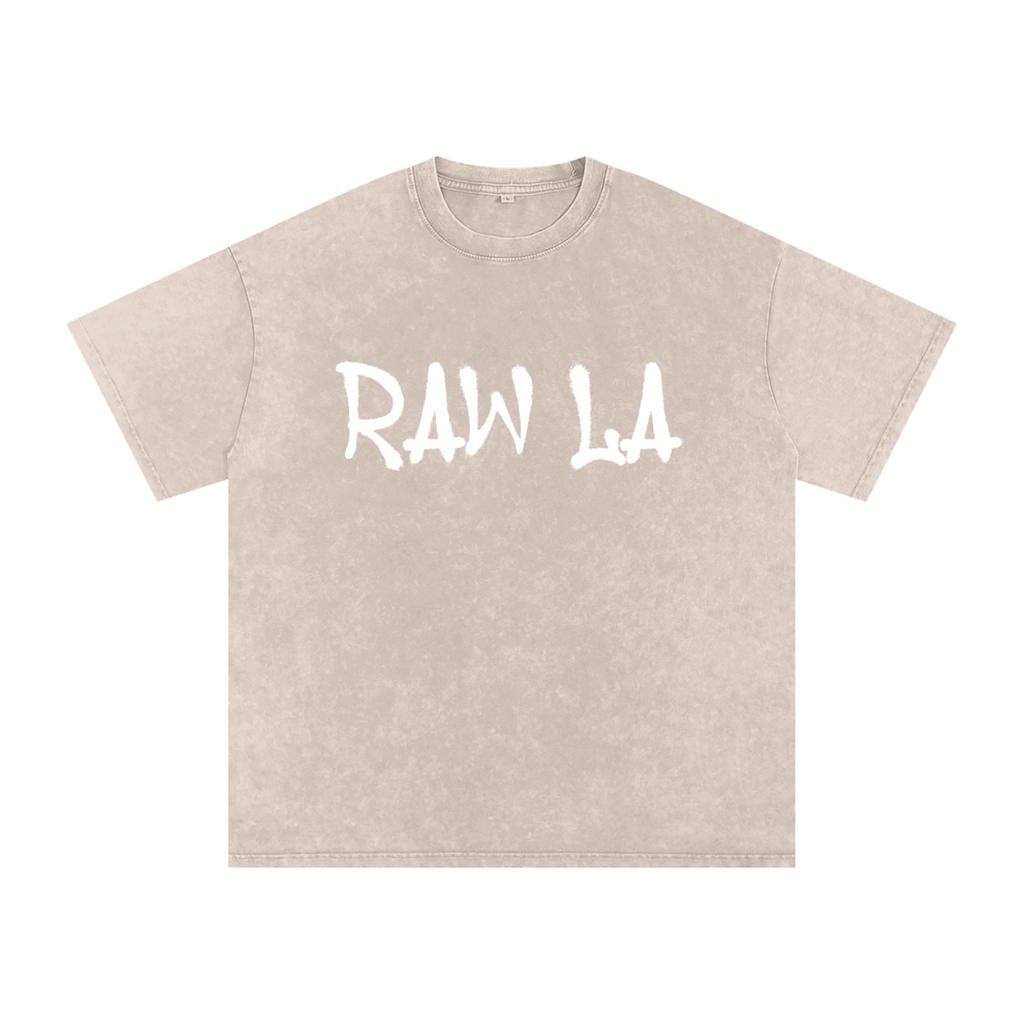 Snow Washed Oversized Cotton T-Shirt