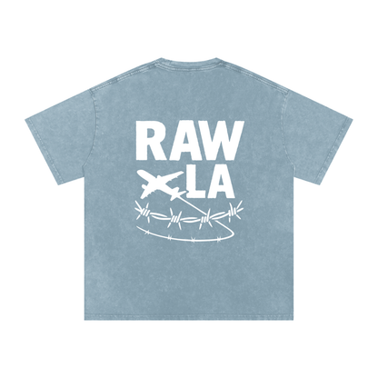 Snow Washed Oversized Cotton T-Shirt
