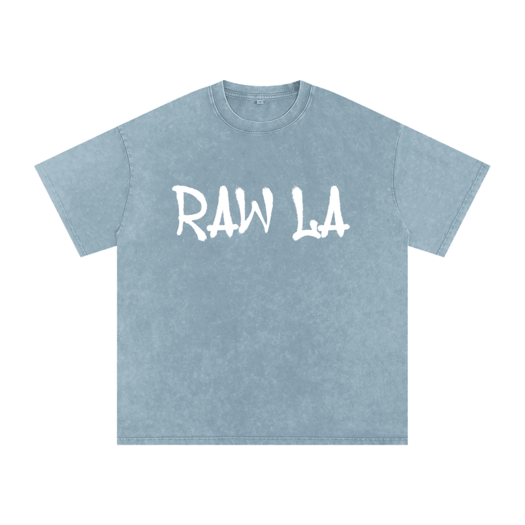 Snow Washed Oversized Cotton T-Shirt