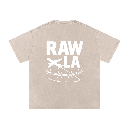 Snow Washed Oversized Cotton T-Shirt