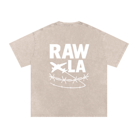 Snow Washed Oversized Cotton T-Shirt
