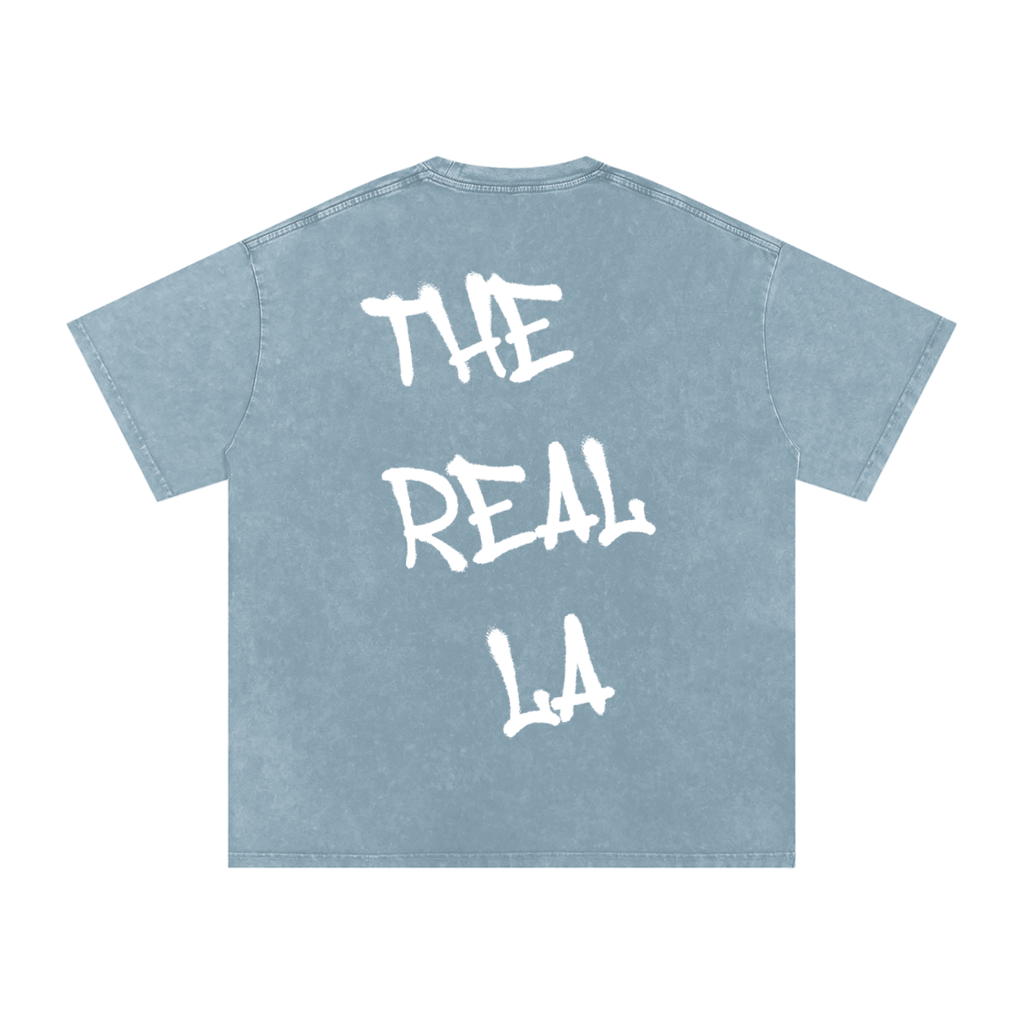 Snow Washed Oversized Cotton T-Shirt