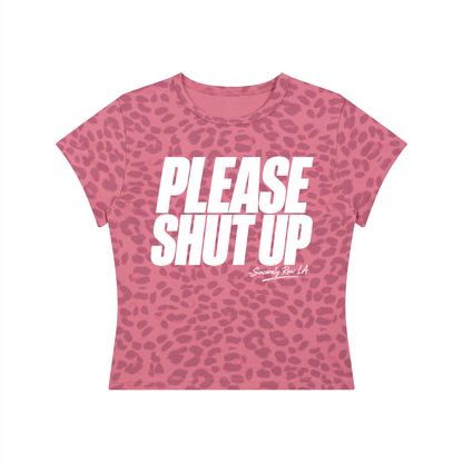 Women’s Leopard Print Crop T-Shirt