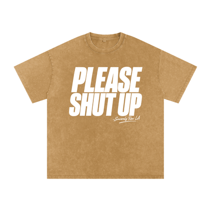 Snow Washed Oversized Cotton T-Shirt