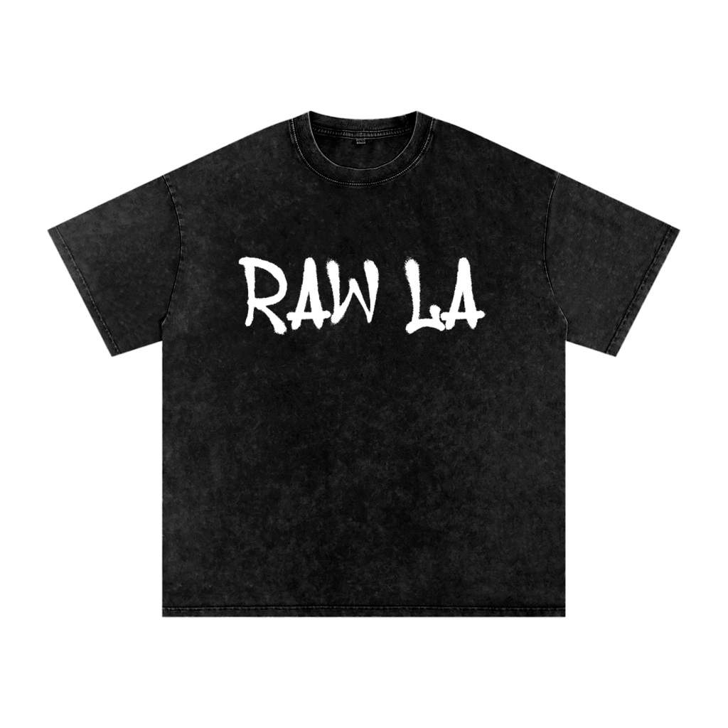 Snow Washed Oversized Cotton T-Shirt