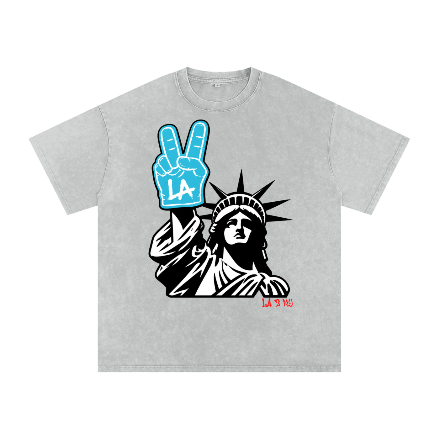Snow Washed Oversized Cotton T-Shirt