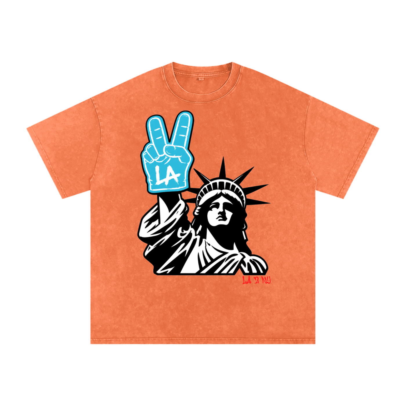 Snow Washed Oversized Cotton T-Shirt