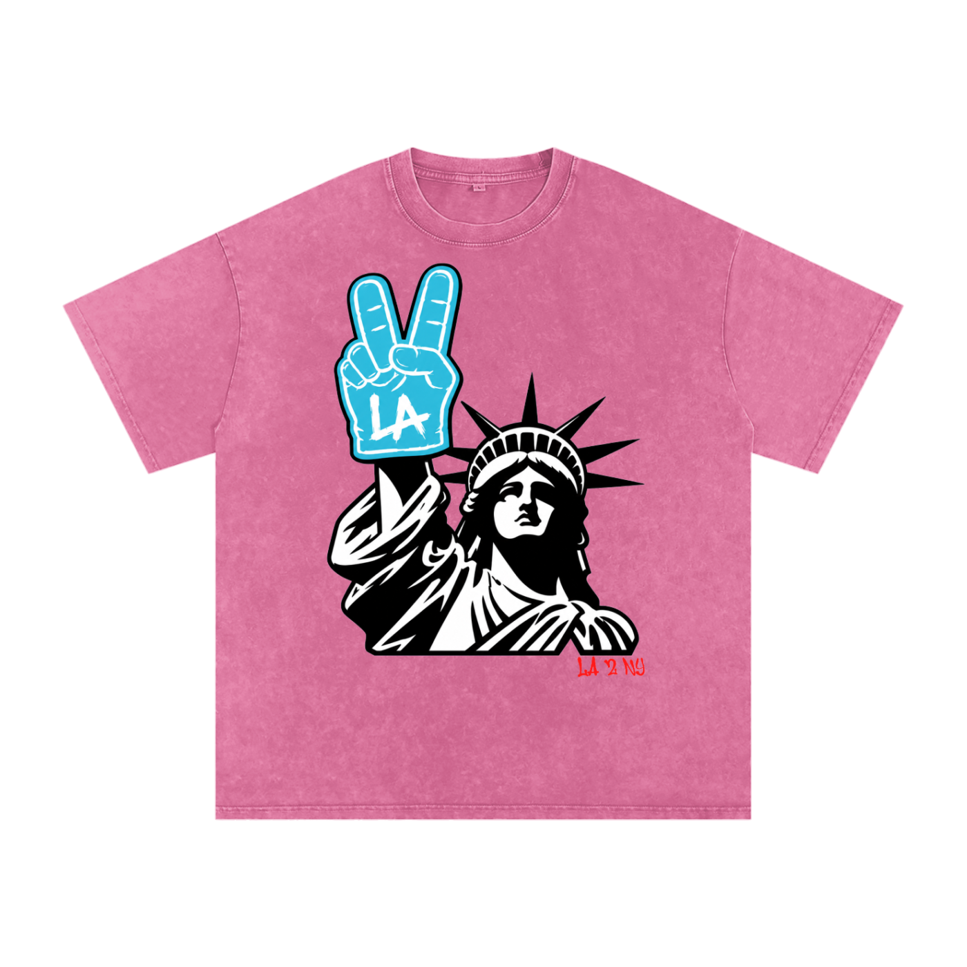 Snow Washed Oversized Cotton T-Shirt