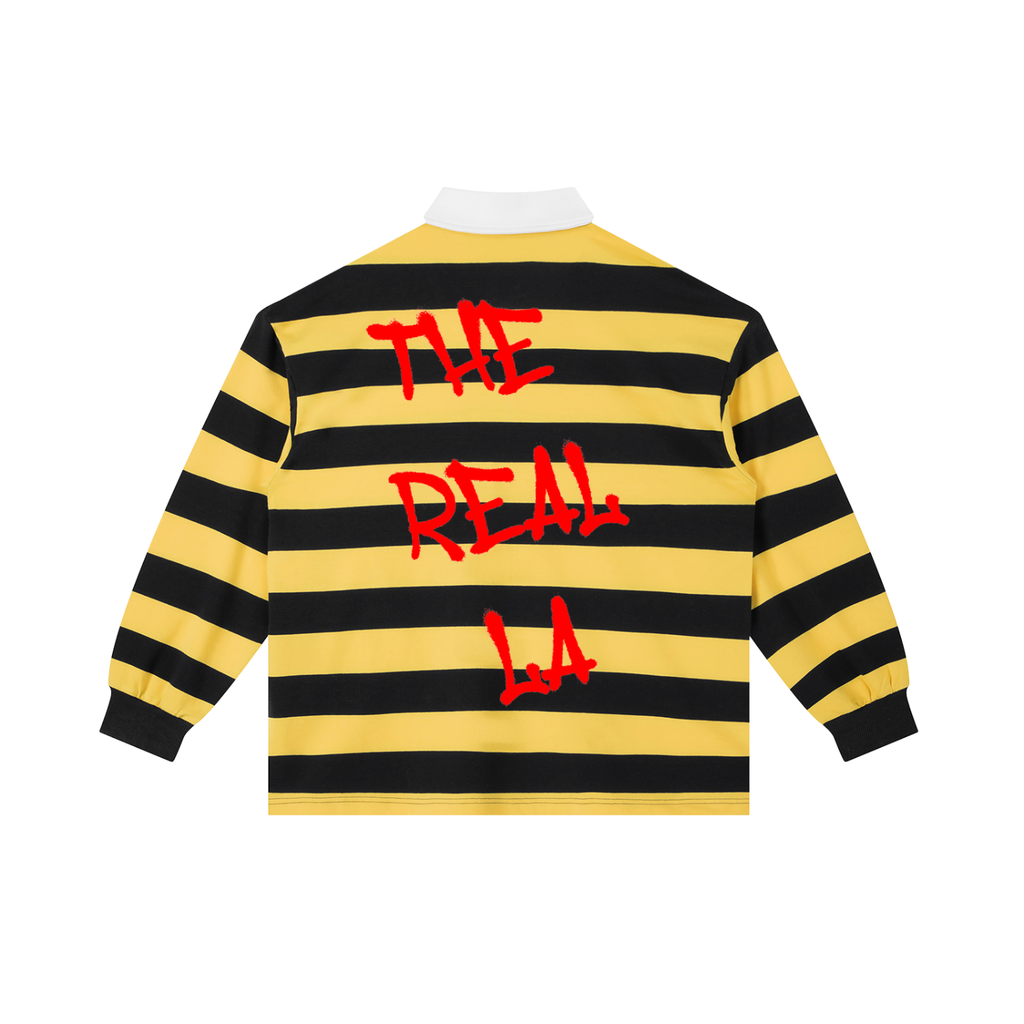 Color Block Stripe Polo Shirt