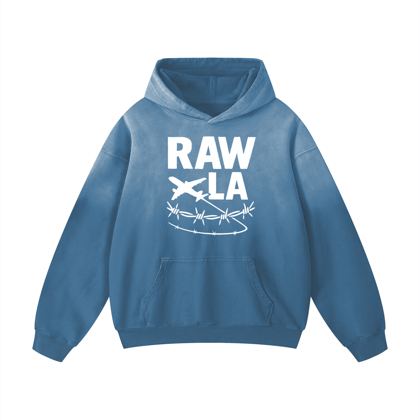 Raw LA Oversized Hoodie B&W