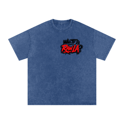 Snow Washed Oversized Cotton T-Shirt