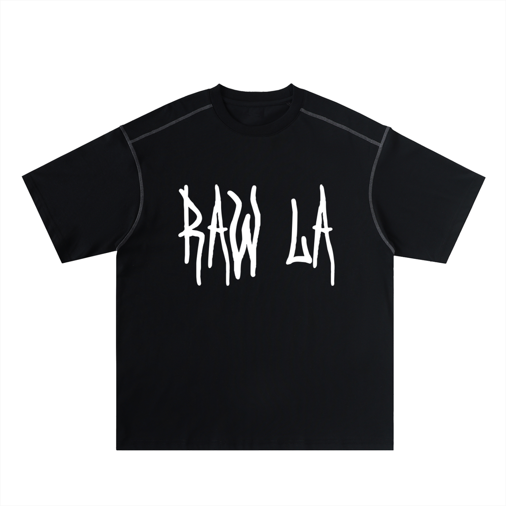 Oversized Contrast-Stitched Cotton Tee