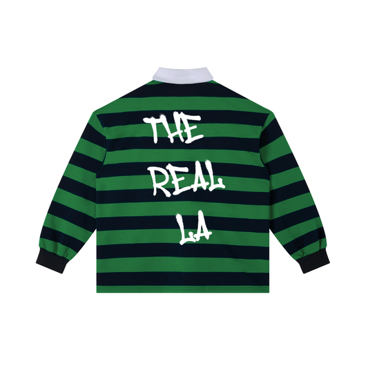 Color Block Stripe Polo Shirt