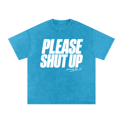Snow Washed Oversized Cotton T-Shirt