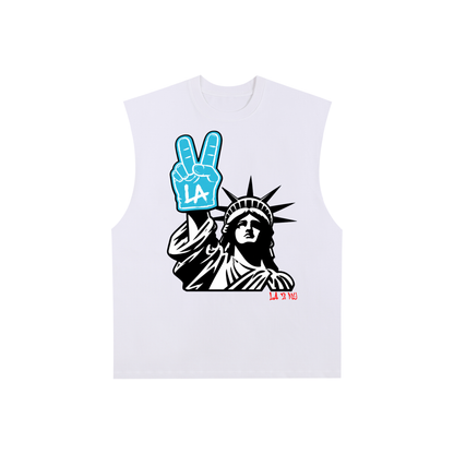 Raw Edge Cotton Tank Top
