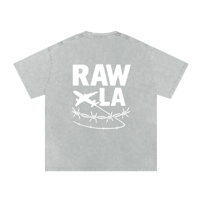Snow Washed Oversized Cotton T-Shirt