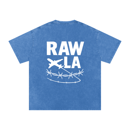 Snow Washed Oversized Cotton T-Shirt