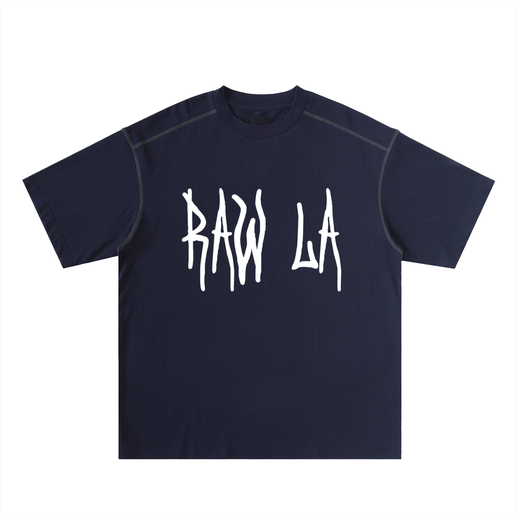 Oversized Contrast-Stitched Cotton Tee