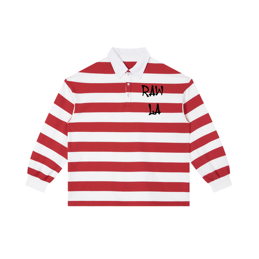 Color Block Stripe Polo Shirt